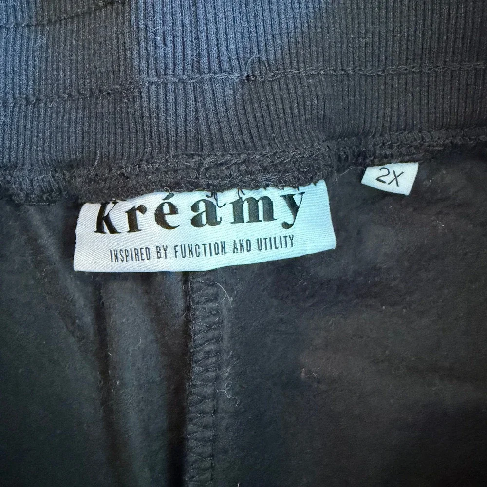 Kreamy Y2K Streetwear Stay Chill Rhinestone Joggers 2x